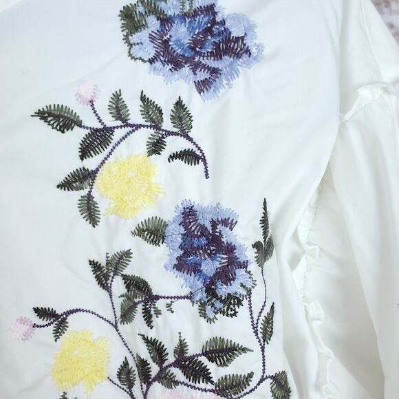 Sanctuary Spring Dani Embroidered White Button Up - Picture 4 of 12